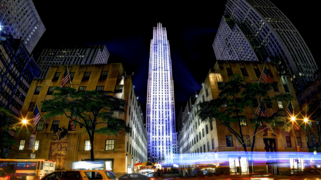 Rockefeller Center New York Nacht