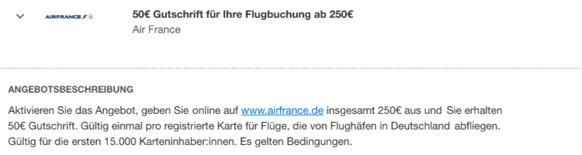 Air France Amex Offer