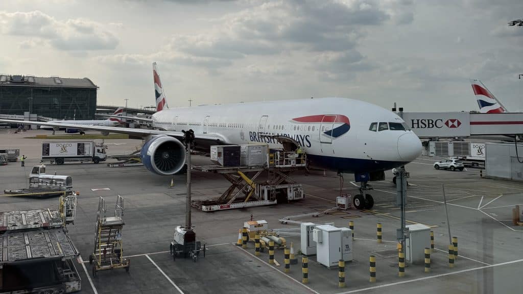 British Airways First Class Boeing 777 Maschine