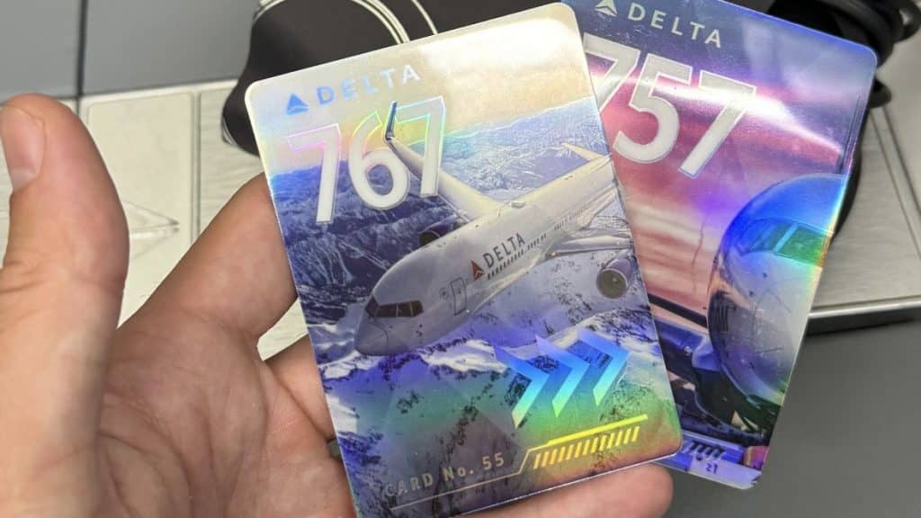 Delta Business Class Boeing 767 Trading Cards