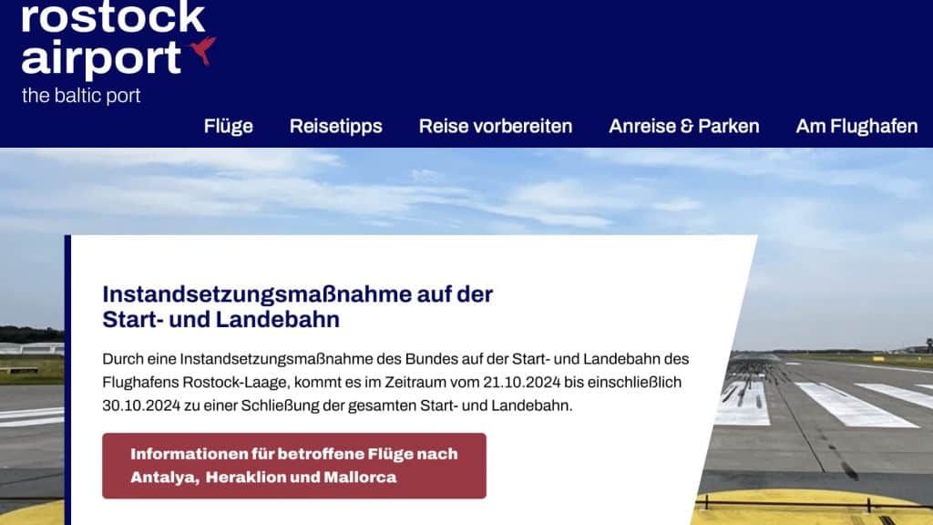 Flughafen Rostock Laage Kein Betrieb