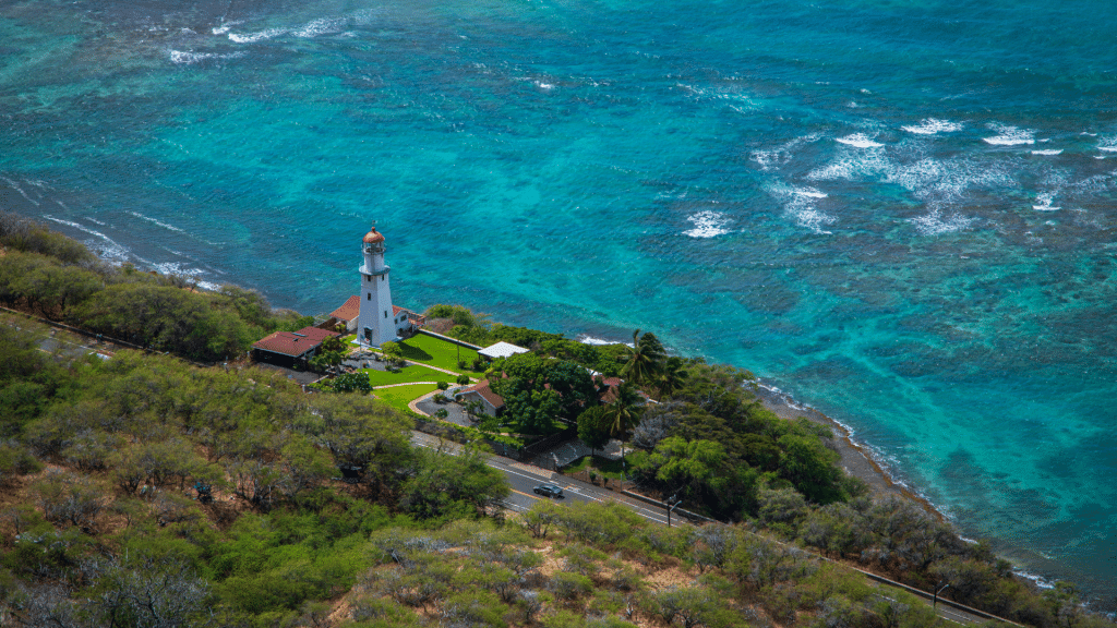 Oahu Hawaii Diamond Head Ausblick