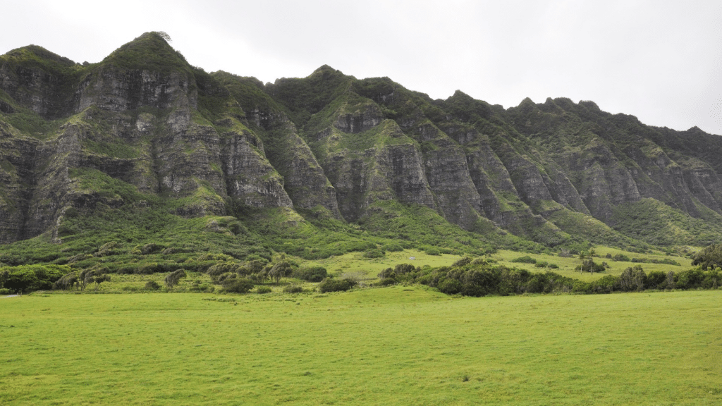 Oahu Hawaii Kualoa Ranch Landschaft