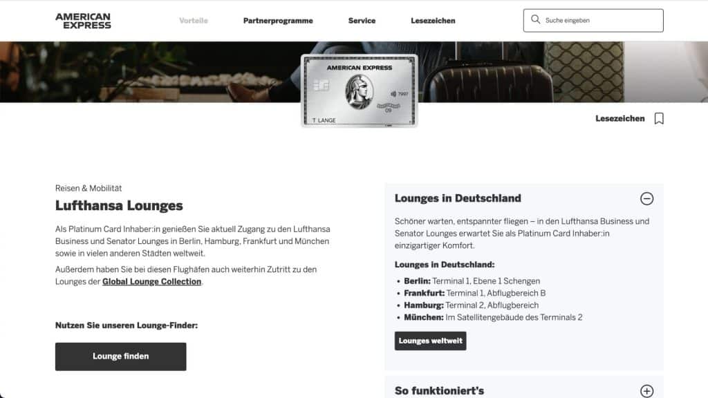 Amex Lufthansa Lounge Finder