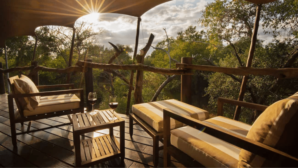 Kapama Buffalo Camp Afrika Tent Balkon