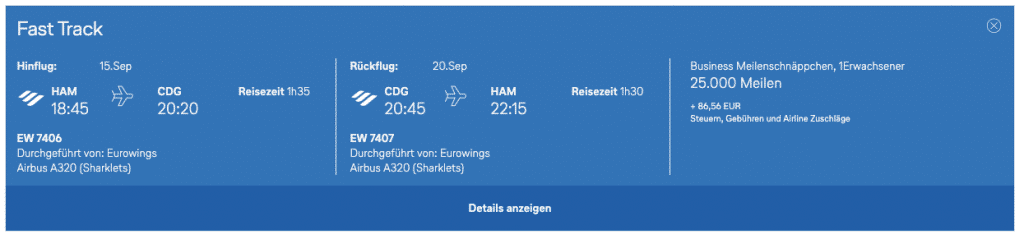 Meilenschnäppchen Verfügbarkeiten Eurowings