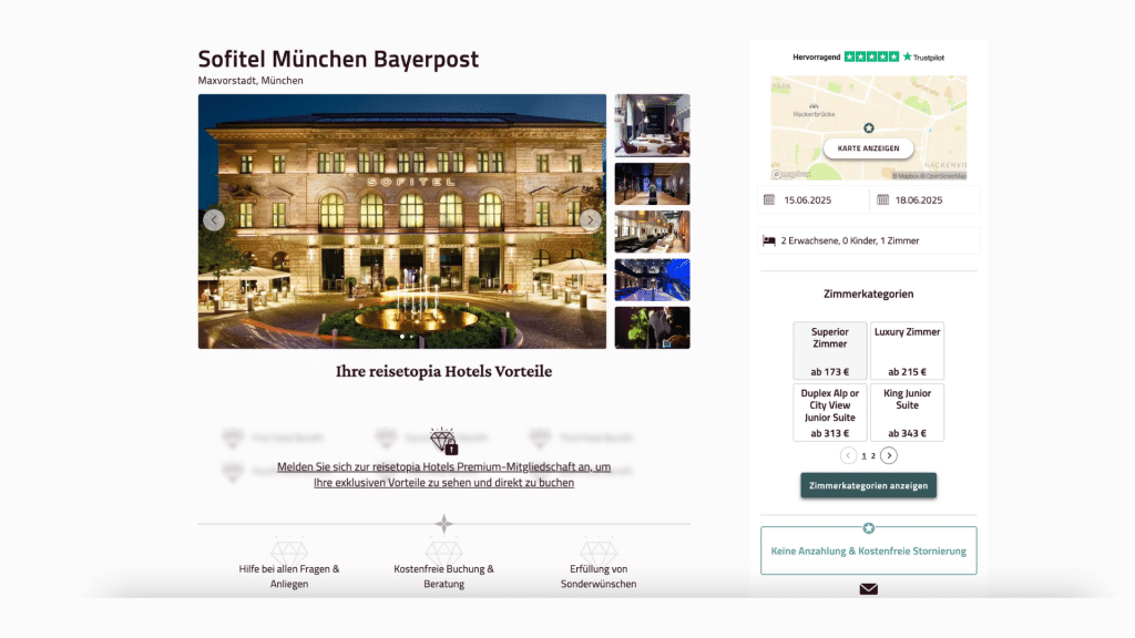 Reisetopia Hotels Muenchen Buchung Basic Mitglied