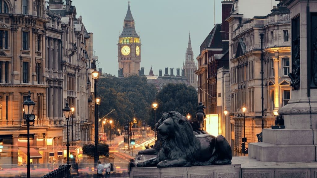 Street View Of Trafalgar Square