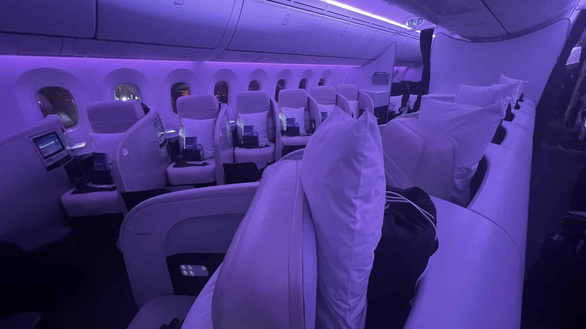 Air New Zealand Business Class Boeing 787 Kabine