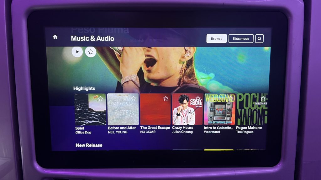 Air New Zealand Business Class Boeing 787 Musik