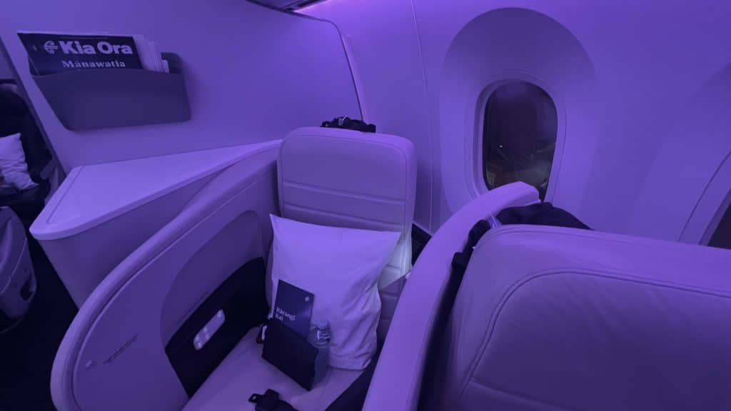 Air New Zealand Business Class Boeing 787 Sitz Fenster