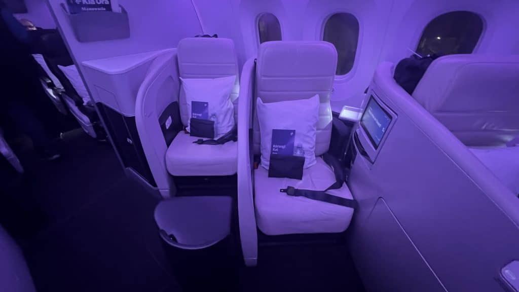 Air New Zealand Business Class Boeing 787 Sitze Nebeneinander