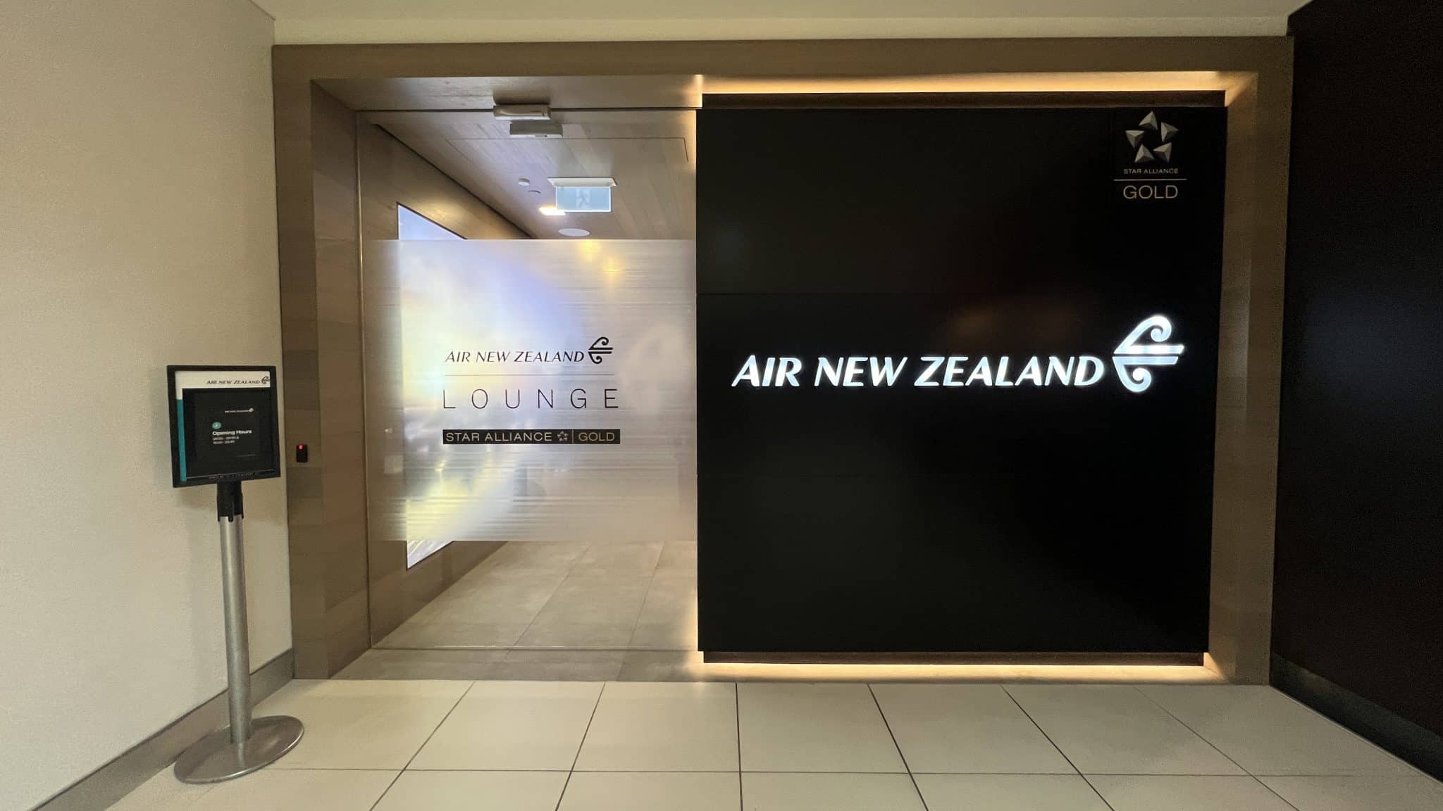 Air New Zealand Lounge Perth Eingang