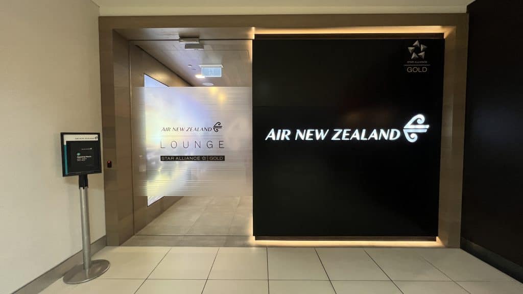 AIr New Zealand Lounge Perth Eingang