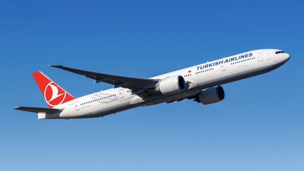 Turkish Airlines Boeing 777 300ER Airplane Frankfurt Airport In Germany