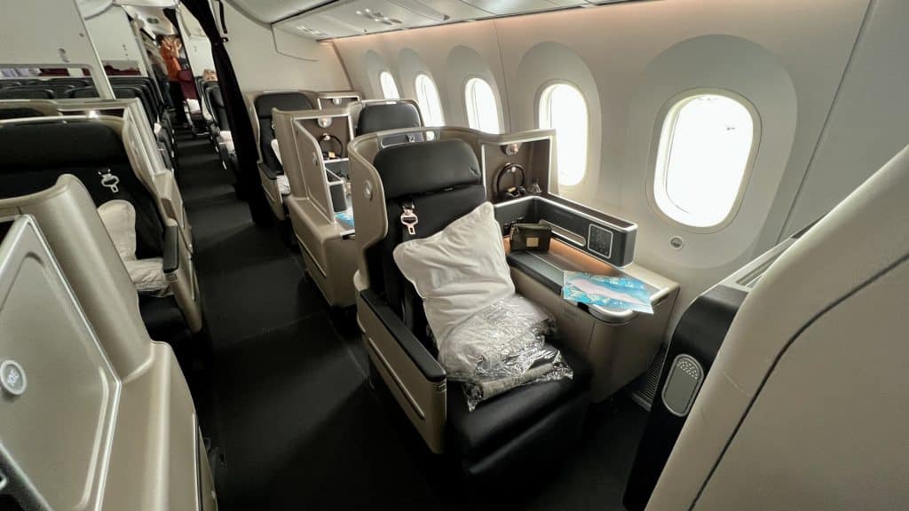 Qantas Business Class Boeing 787 Kabine