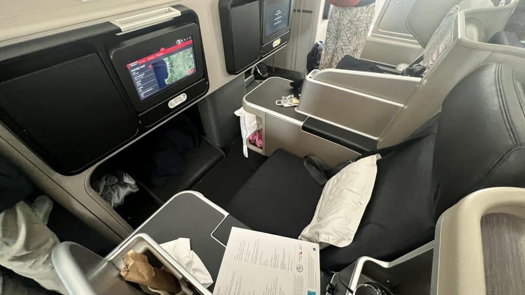 Qantas Business Class Boeing 787 Kabine