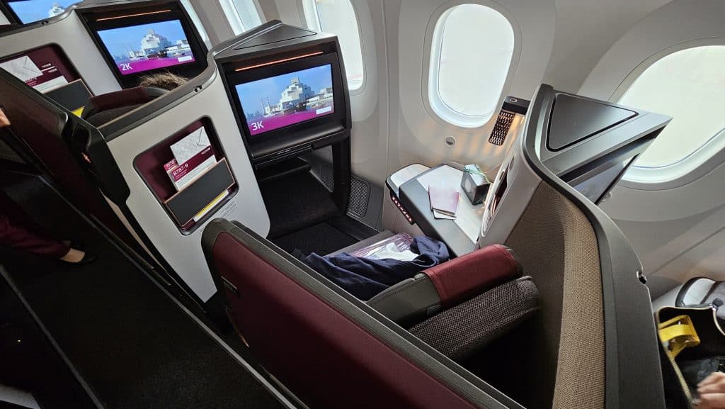 SL Qatar Airways Business Class HKT DOH 3