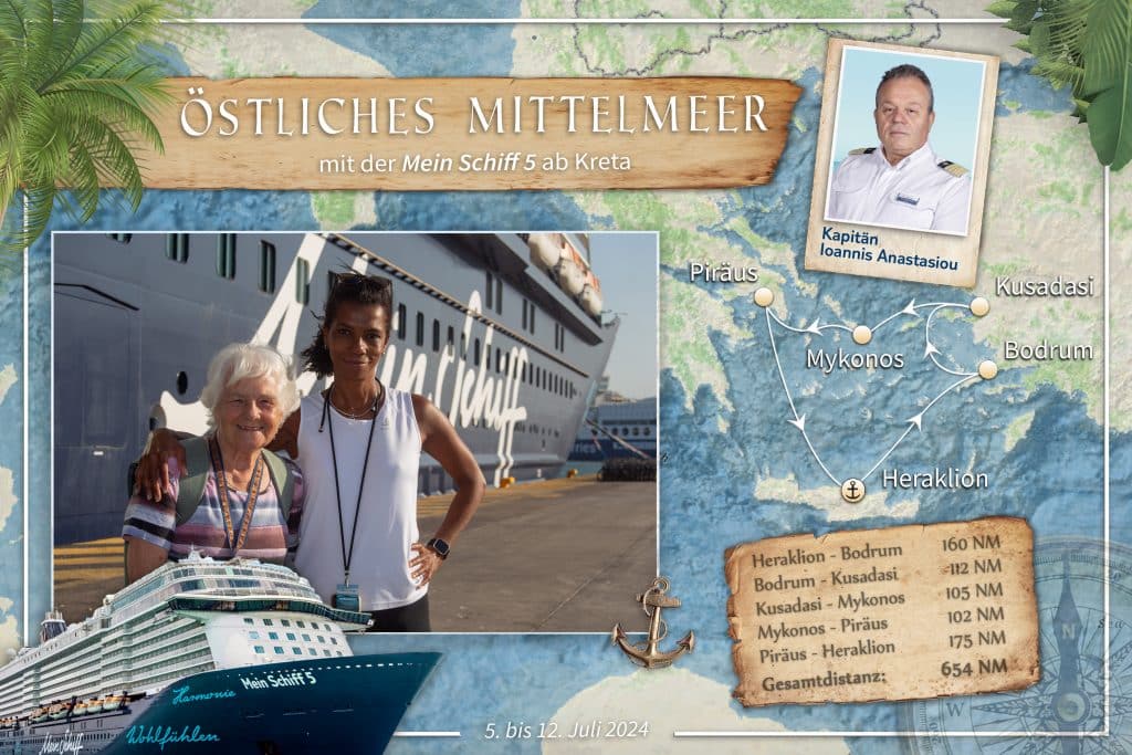 Reiseverlauf mit Mein Schiff 5 - Simone