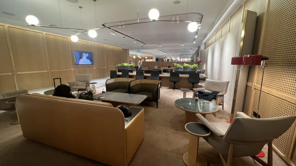 Qantas First Class Lounge Singapur Loungebereich