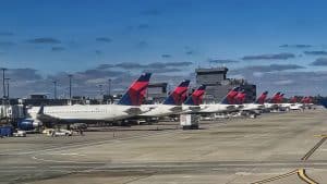 Delta Airlines Planes At Gate Of Atlanta Airport