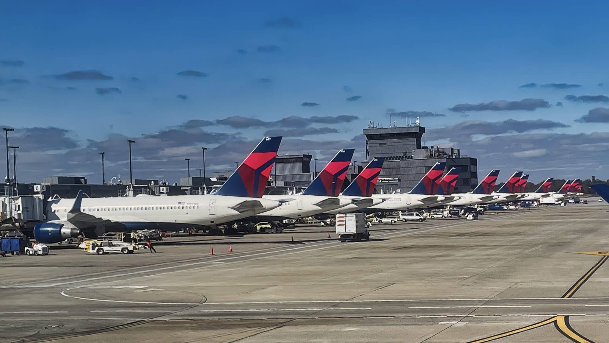 Delta Airlines Planes At Gate Of Atlanta Airport