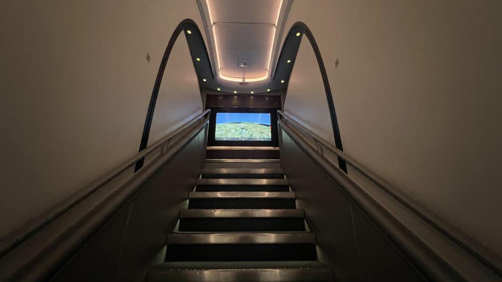 Qantas first class a380 Treppe