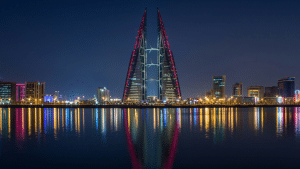 Bahrain Twin Towers Skyline