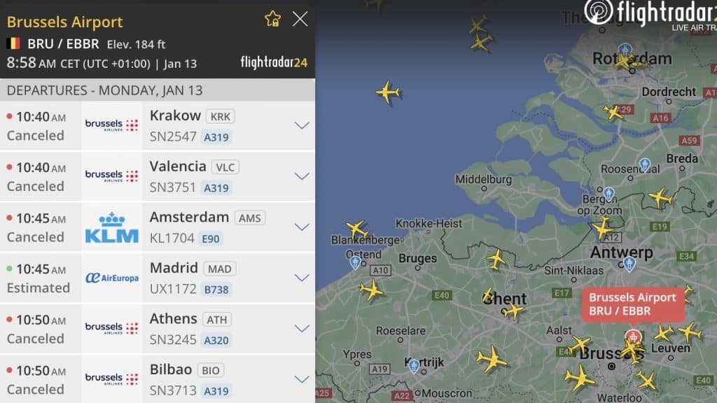 Brussels Airport Streik