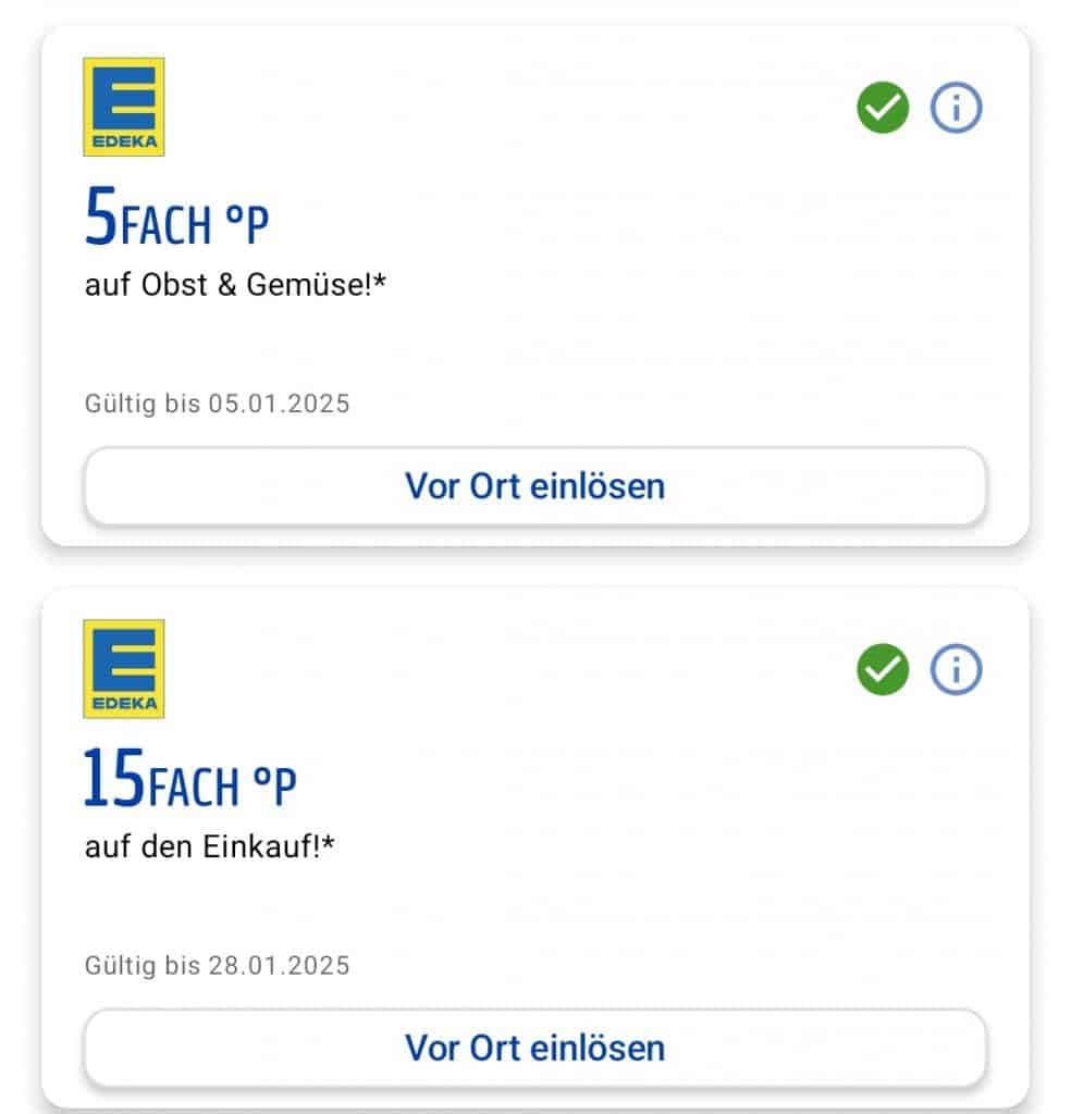 Edeka 15 Fach PAYBACK Coupon