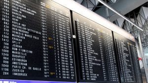 Anzeigetafel Flughafen