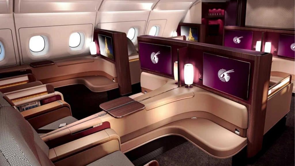 Qatar Airways First Class A380 Doppelsitz MItte © Qatar Airways