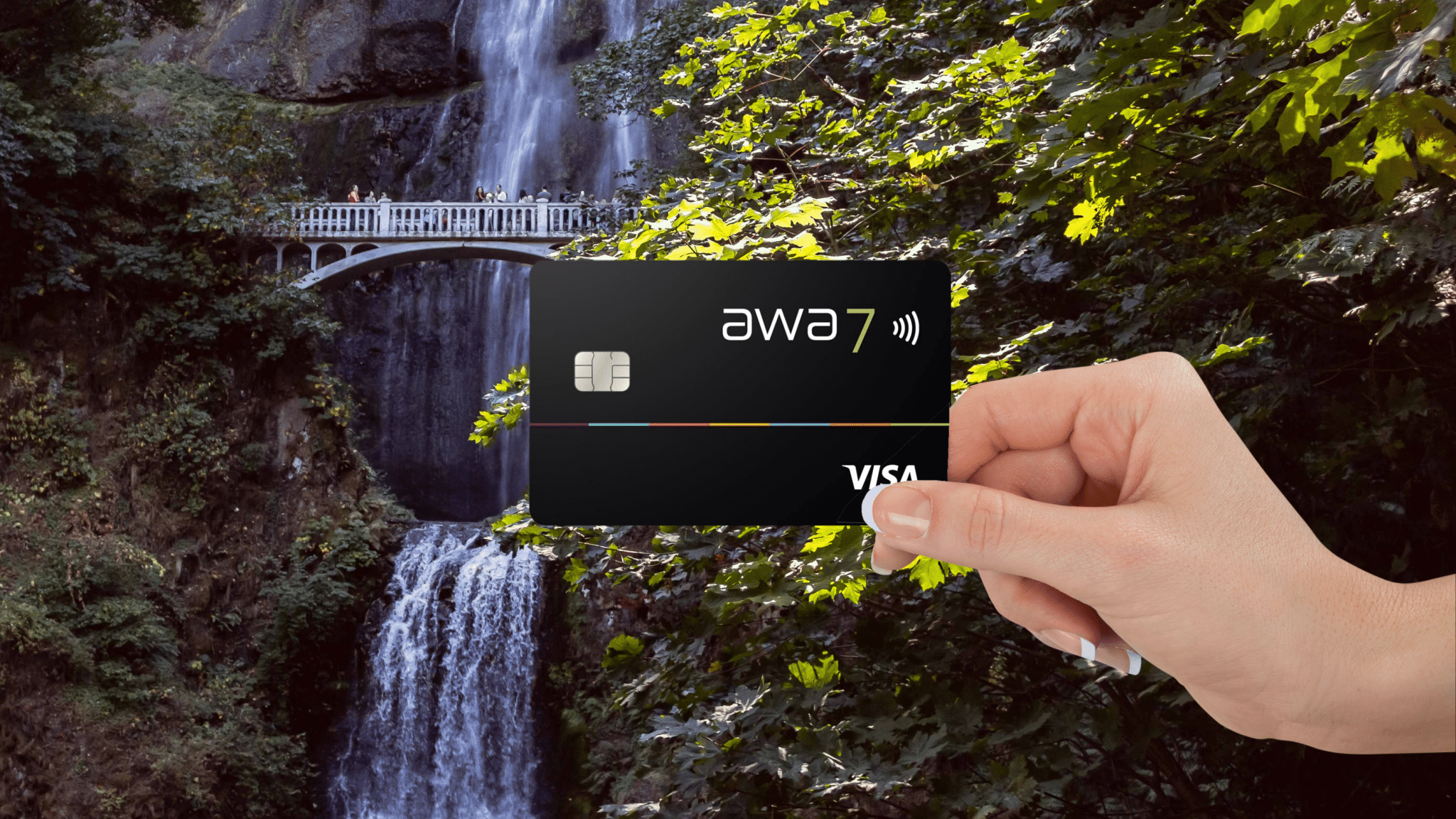 Awa7 Visa Bruecke Mit Wasserfall