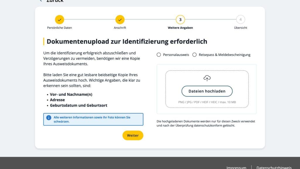 Identifizierung Datenkopie