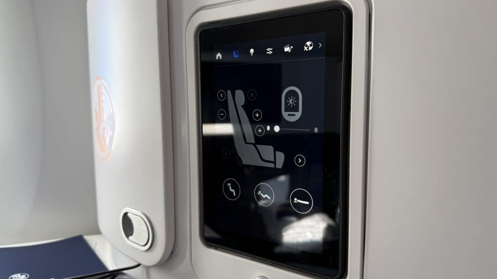 Air France Business Class Airbus A350 Sitzsteuerung