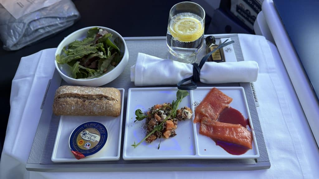 Air France Business Class Airbus A350 Vorspeise