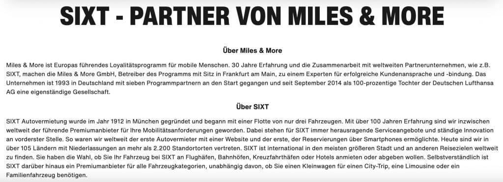 Miles And More Und SIXT Sind Partner