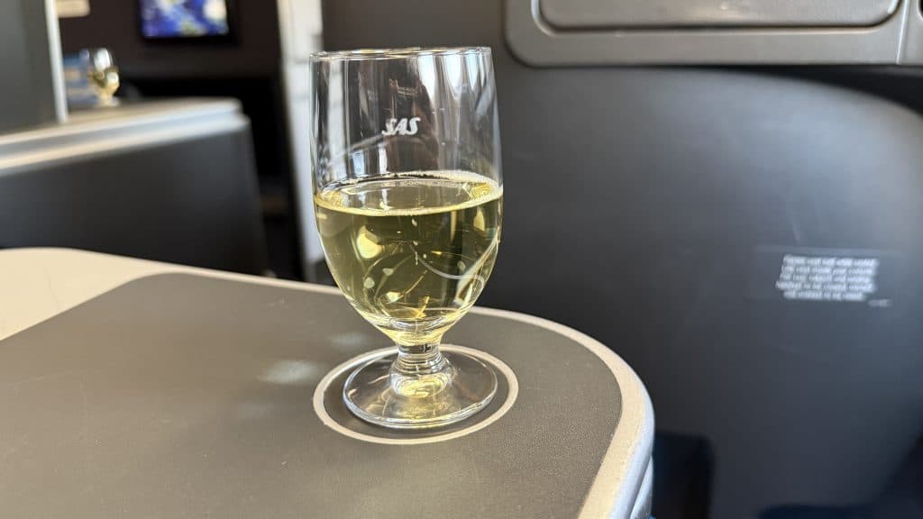 Sas Business Class Airbus A330 Willkommensgetraenk
