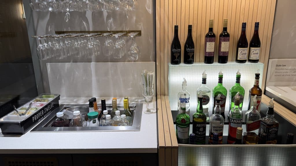 Sas Lounge Newark Getraenke