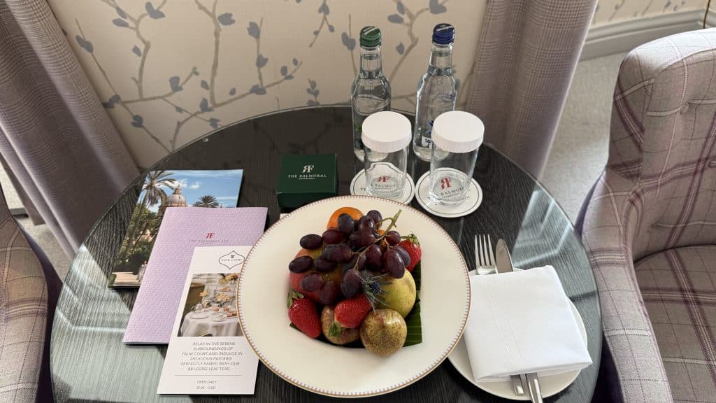 The Balmoral Edinburgh Willkommensgeschenk