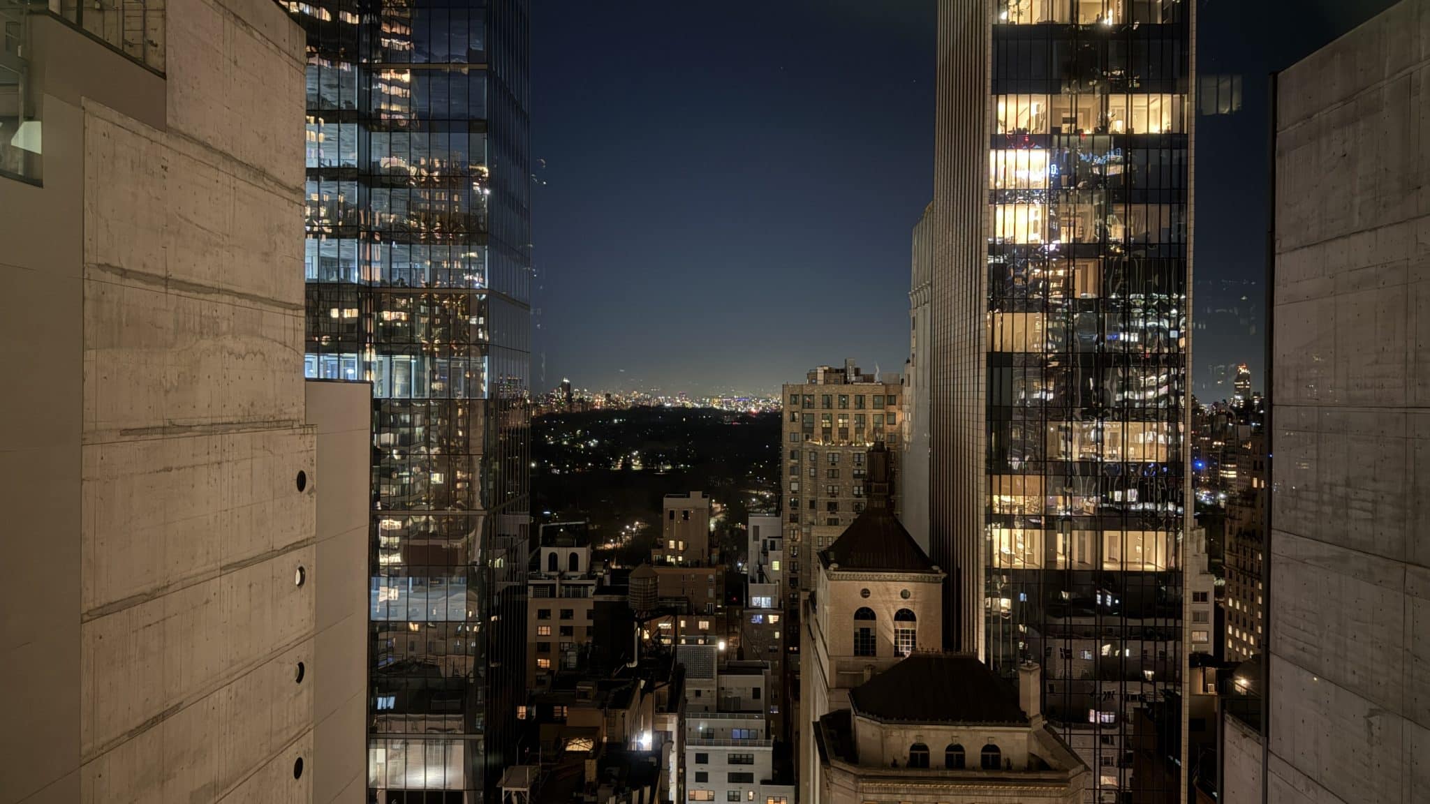 Thompson New York Central Park Ausblick Nachts