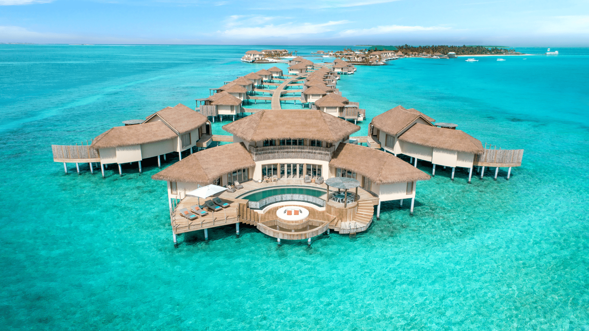 Wasservillen im InterContinental Malediven Maamunagau
