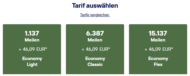 Tarifklassen Konti LH Flexibel Eco