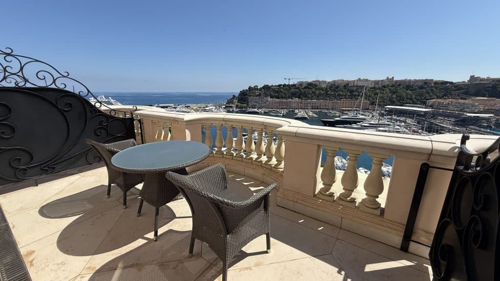 Hotel Hermitage Monte Carlo Balkon Mit Blick Auf Hafen