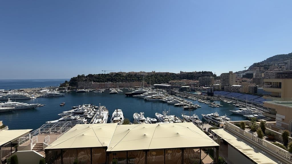 Hotel Hermitage Monte Carlo Blick Auf Den Hafen
