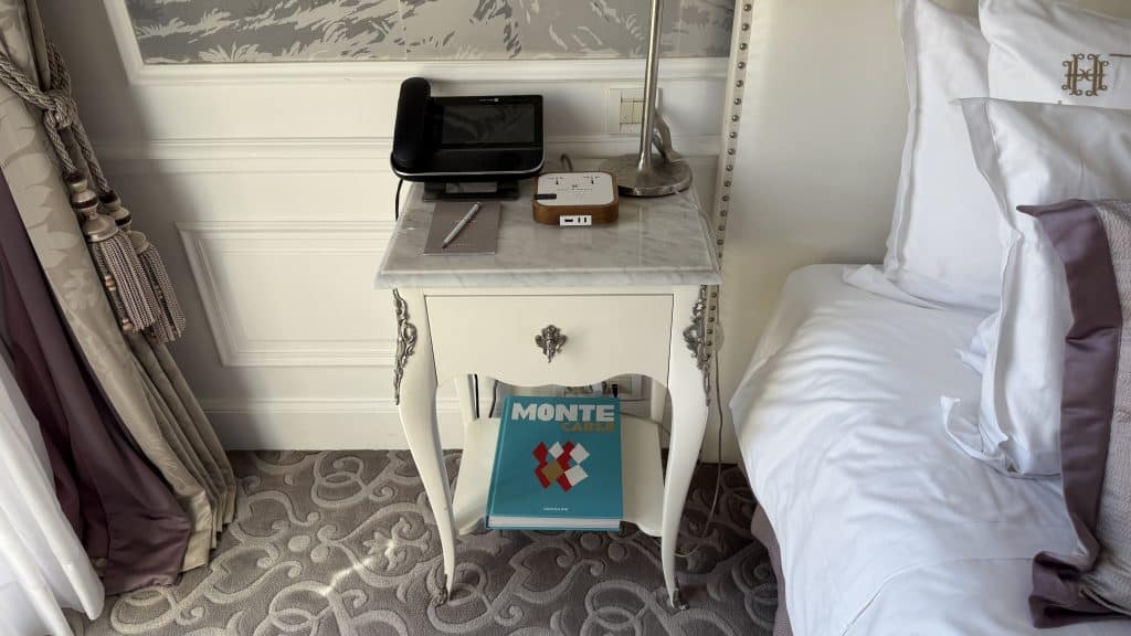 Hotel Hermitage Monte Carlo Nachttisch
