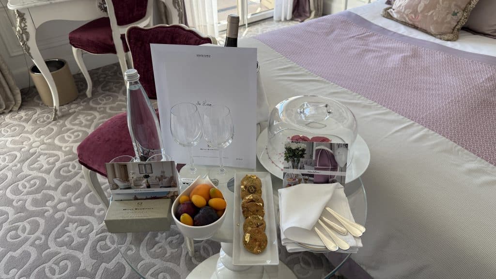 Hotel Hermitage Monte Carlo Willkommensgeschenk