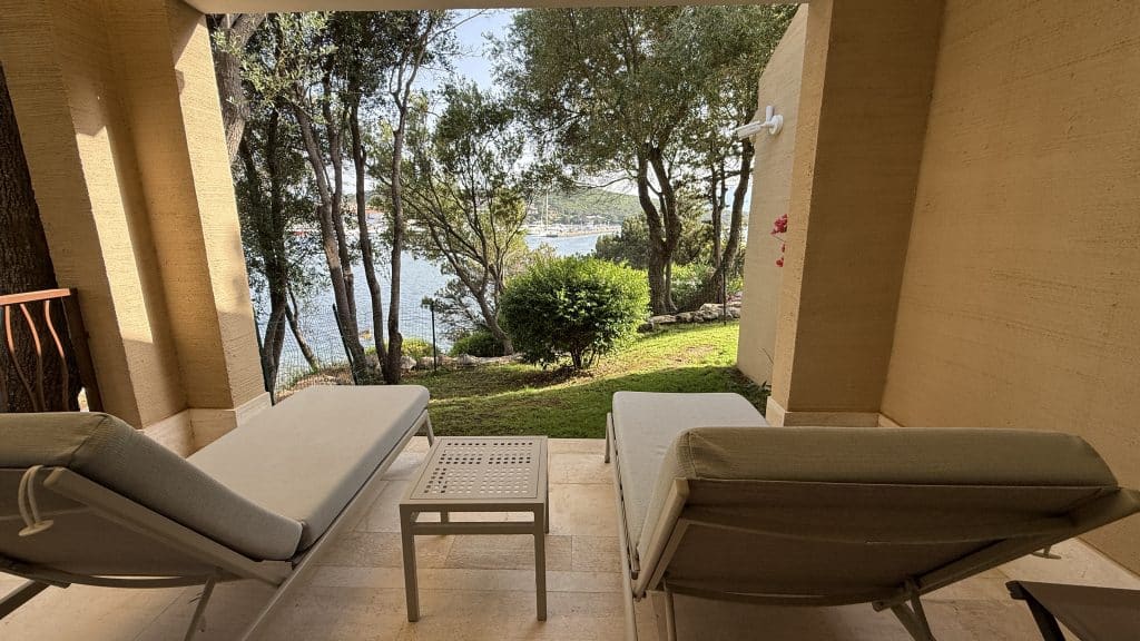 7pines Resort Sardinia Terrasse Mit Tollem Blick