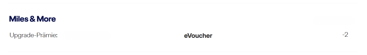 Miles More EVoucher Einloesung Upgrade First Class