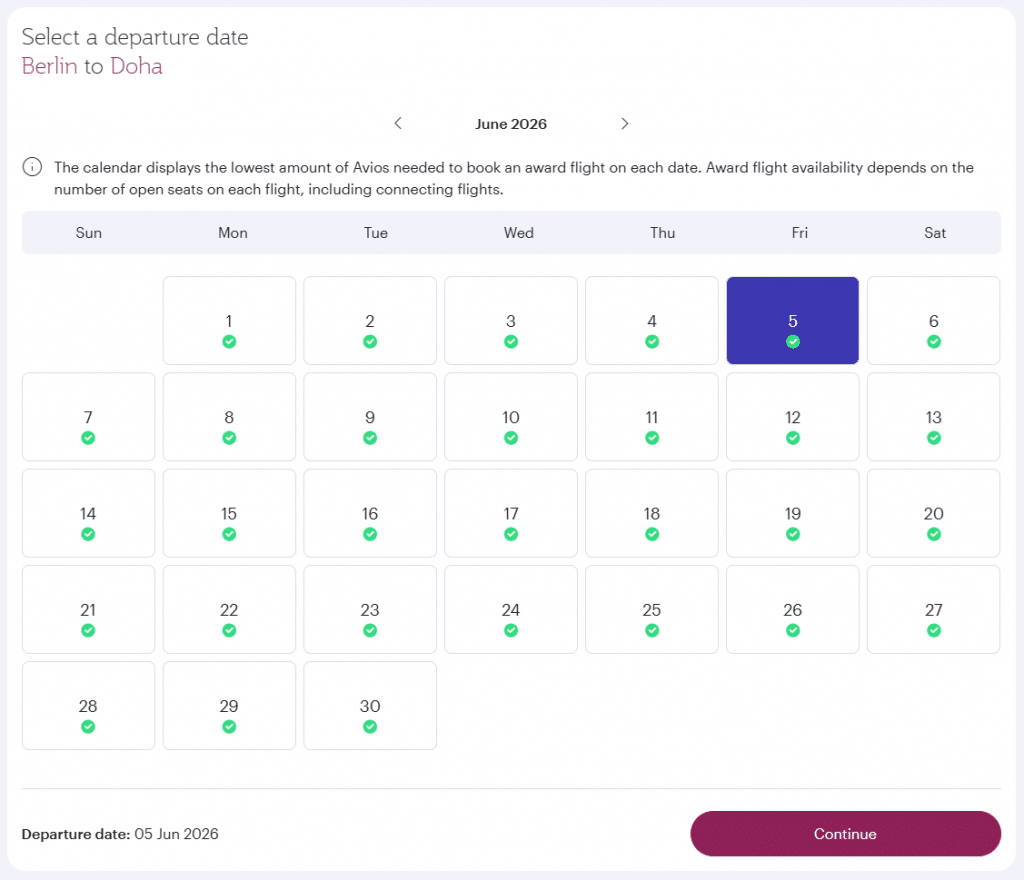 Qatar Award Flight Finder Search Date
